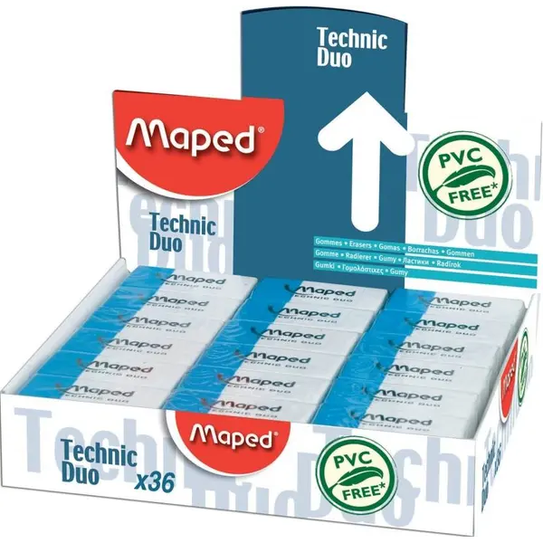 15346 Gumica MAPED TEHNIC DUO MAP511710 plavo/bijela