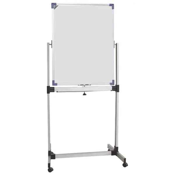 40049 Ploča magnetna na stalku s kotačima  60x90cm aluminijski okvir dvostrana bijela