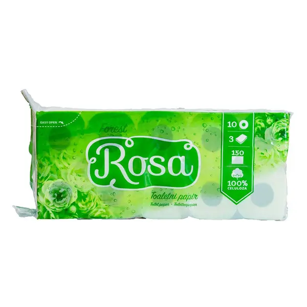 Toaletni papir - role 3-sl. 10/1  ROSA FOREST bijeli