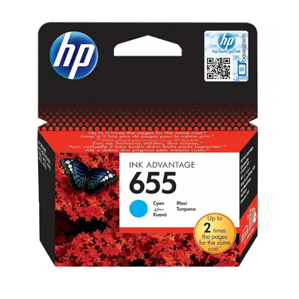 Tinta HP CZ110AE (DJ 3525,4625) No. 655 cyan 600 str.