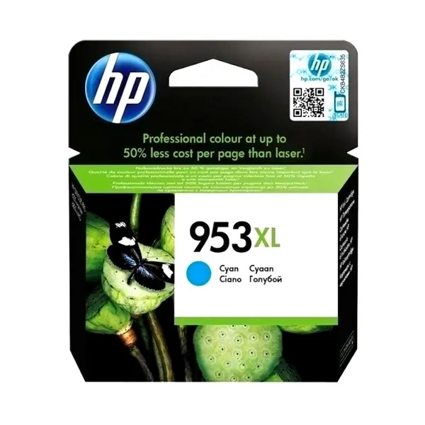 Tinta HP F6U16AE (OJ PRO8210/8218/8710/8720/8730/8740) No. 953XL cyan 1600 str.