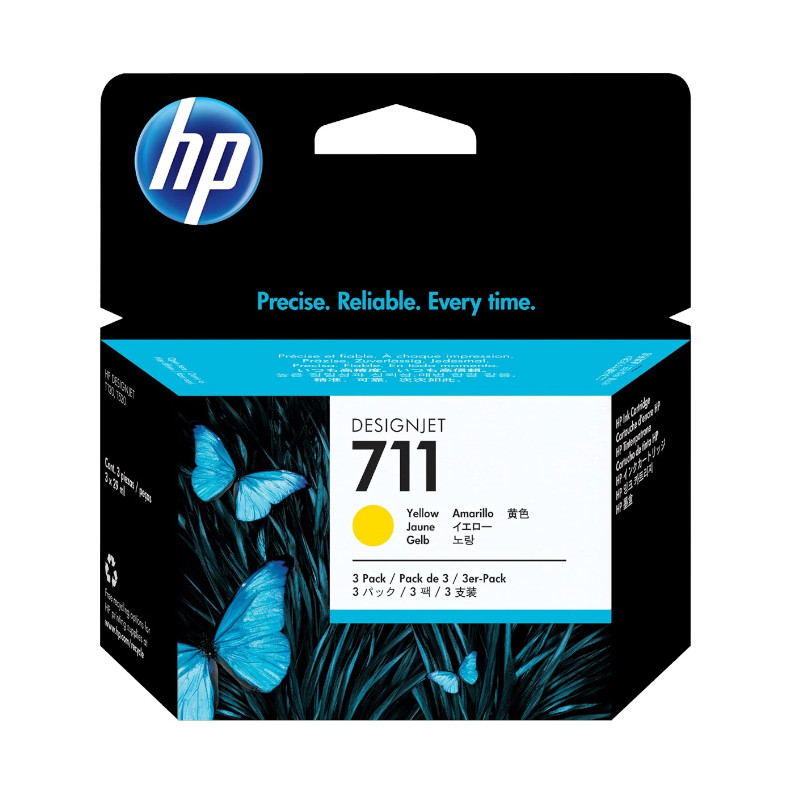 Tinta HP CZ136A (DJ T120) No. 711 yellow 3x29 ml