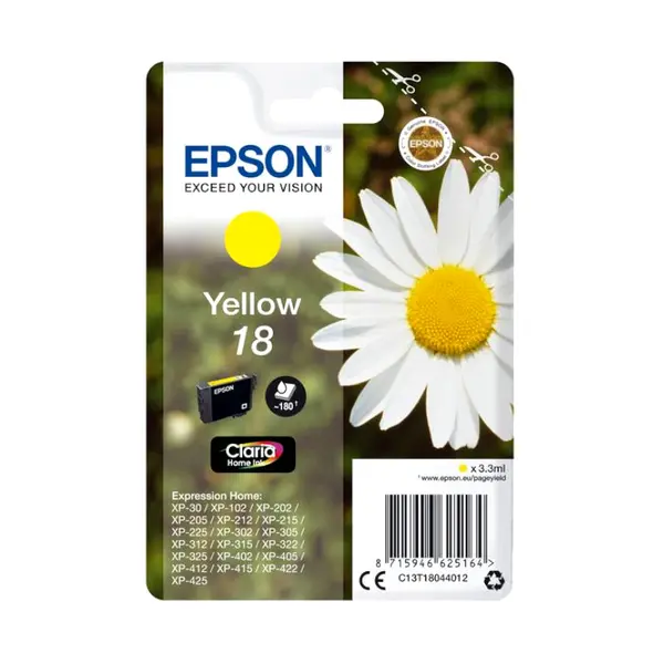 Tinta EPSON C13T18044012/T1804 (XP-225) yellow