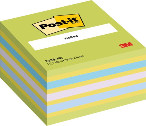 10290 Samoljepljivi listići   76x76mm  450/1 zeleno-žuto-plavo  POST-IT 2028-NB