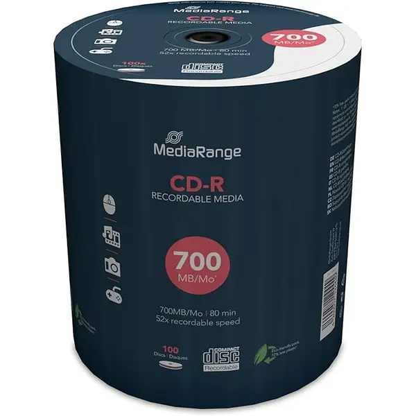 31466-6 CD-R MEDIARANGE PRINTABLE 80/700MB 52x spindle 100/1 (MR203)