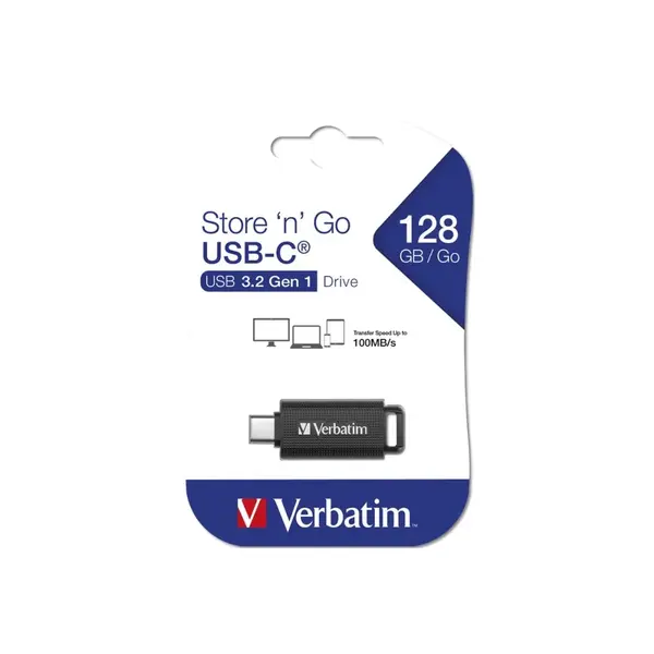 32842 USB-C memorija 3,2 128 GB VERBATIM 49459 Store'n'Go crni