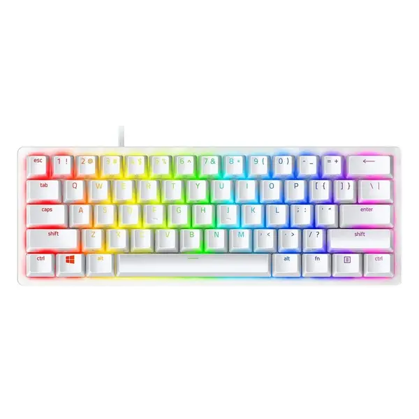 RZ03-03392600-R3W1 Razer Huntsman Mini - Mercury Edition - 60%Optical Gaming Keyboard (Linear Red S