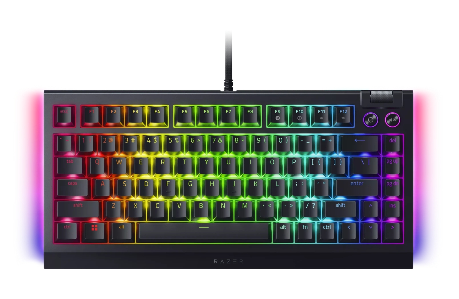 RZ03-05000100-R3M1 Razer BlackWidow V4 75% - Hot-swappable Mechanical Gaming Keyboard - US Layout