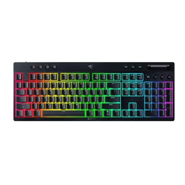 RZ03-05271000-R3W1 Razer BlackWidow V4 Low-profile HyperSpeed - Wireless Low-Profile Mechanical Gam