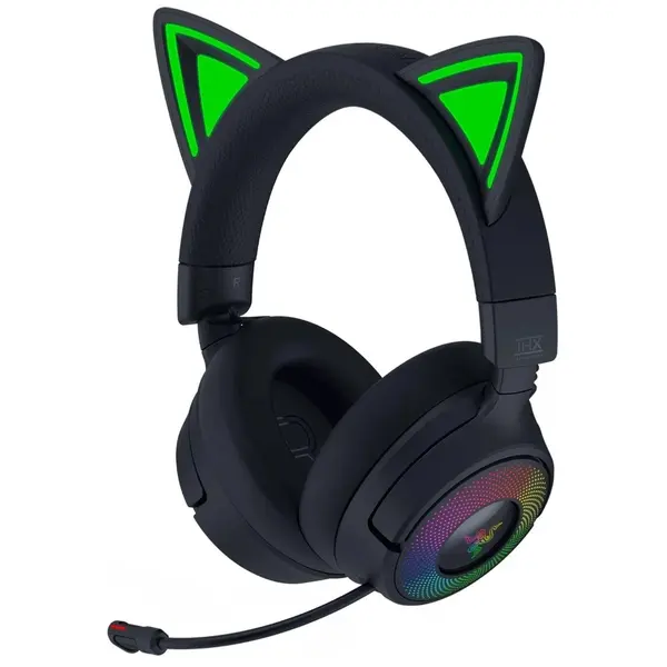 RZ04-05170300-R3M1 Razer Kraken Kitty V3 Pro - Wireless RGB Kitty Headset for Gaming - Black - FRML
