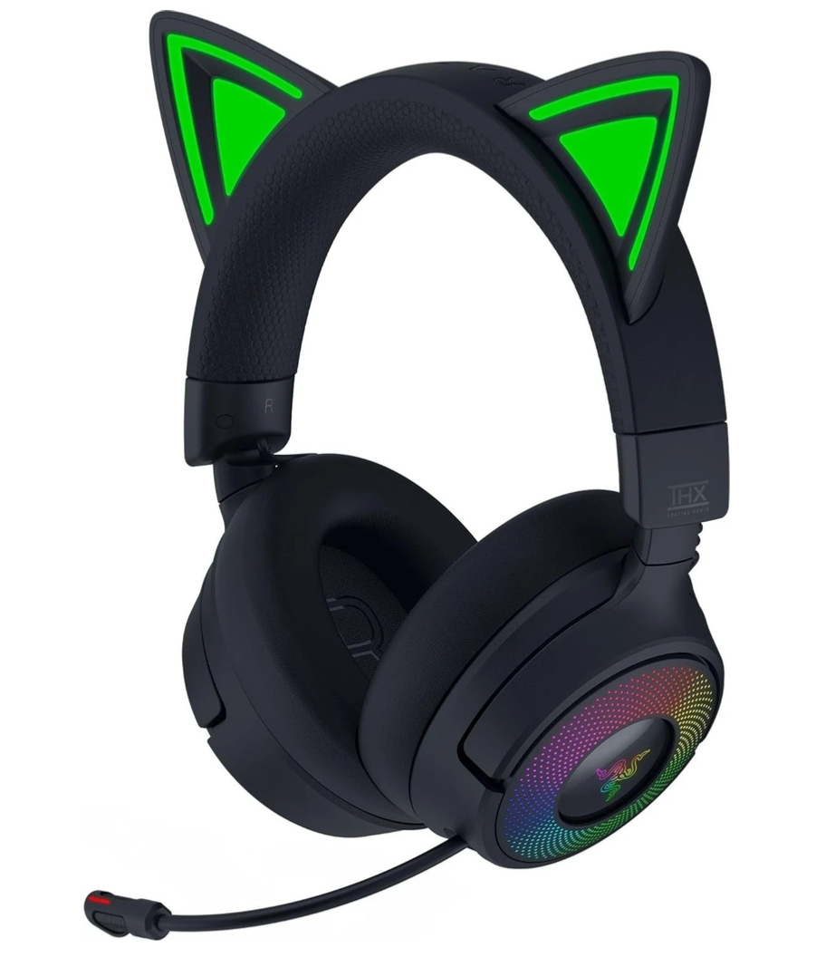 RZ04-05170300-R3M1 Razer Kraken Kitty V3 Pro - Wireless RGB Kitty Headset for Gaming - Black - FRML
