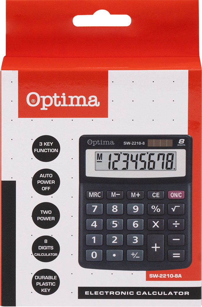 216111-EC Kalkulator OPTIMA SW-2210-8A mali 8 mjesta 25250 bls  P30/60