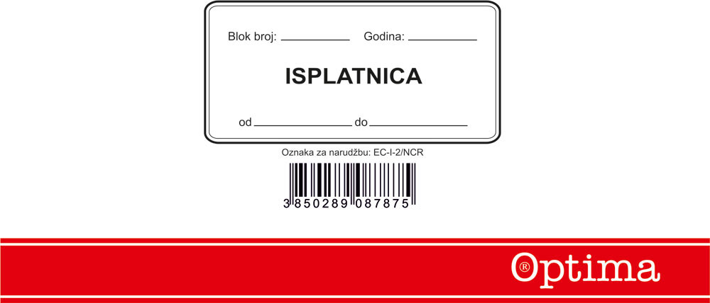 220173-EC Isplatnica blok EC-I-2/NCR OPTIMA P10