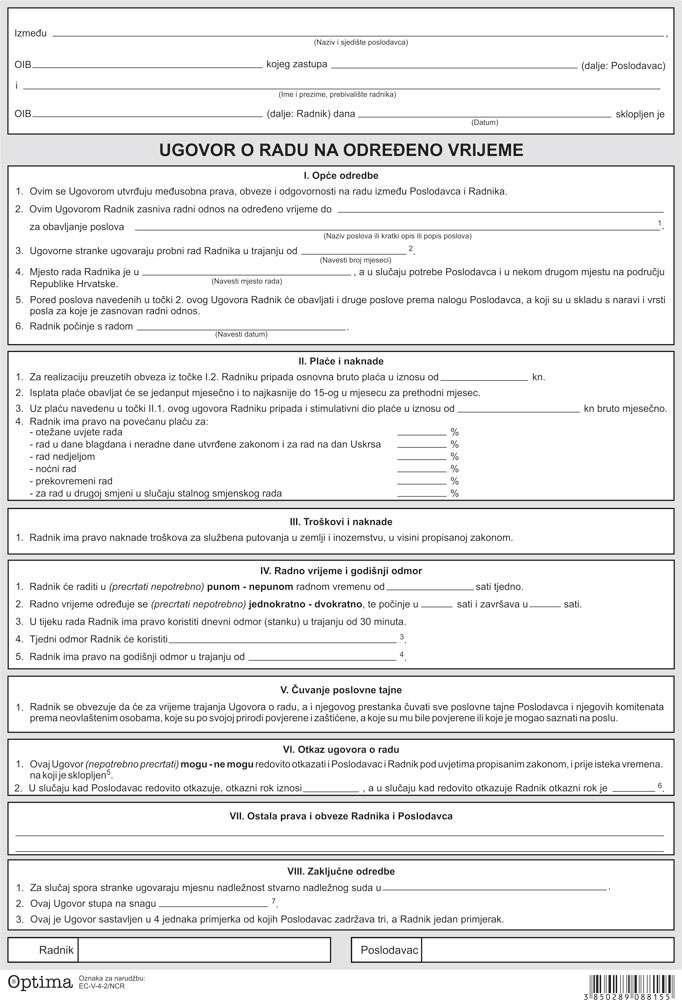 220201-EC Ugovor o radu određ. EC-V-4-2/NCR-EUR OPTIMA P100/800