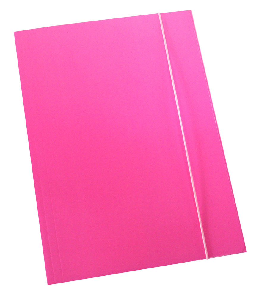 224416-EC Fascikl kartonski/lak s gumicom 600gr OPTIMA fluo roza 60670 P50