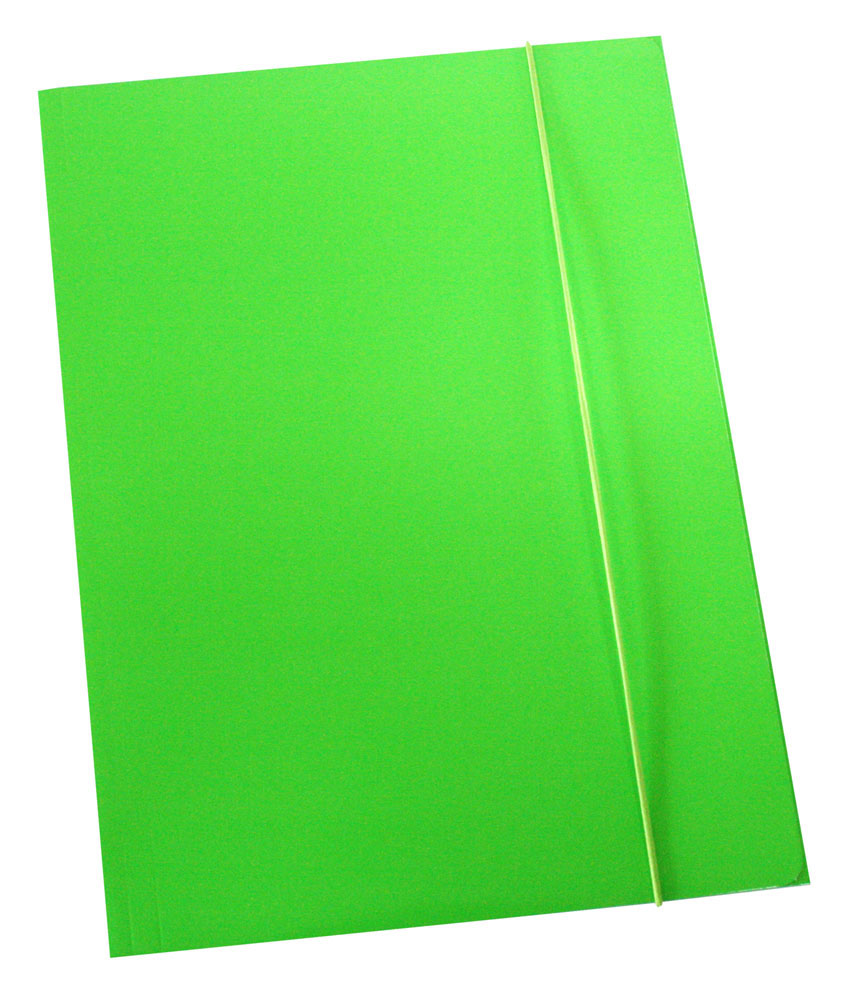 224424-EC Fascikl kartonski/lak s gumicom 600gr OPTIMA fluo zeleni 60677 P50