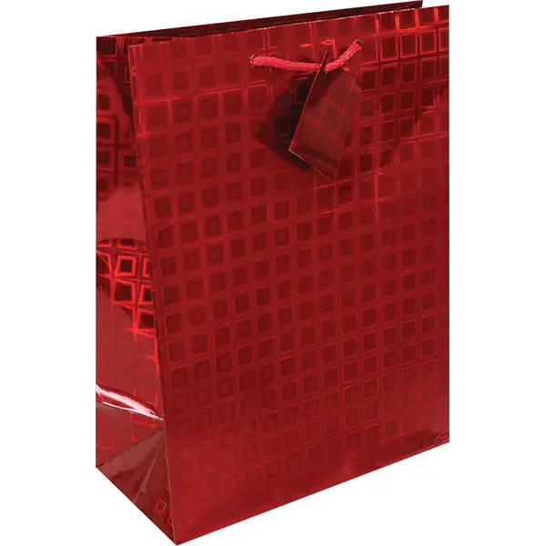 204619-EC Vrećica L hologramska crvena 26x32,4x12,7cm 71279 P12/120