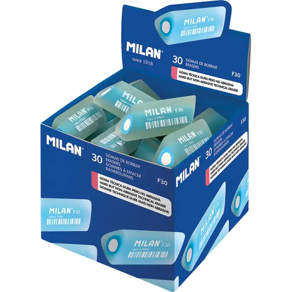 205691-EC Gumica MILAN F30 Cristal prozirna plava trokutasta P30/120