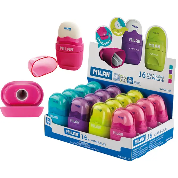 216107-EC Gumica+šiljilo MILAN Capsule plastično s kućištem P16/160