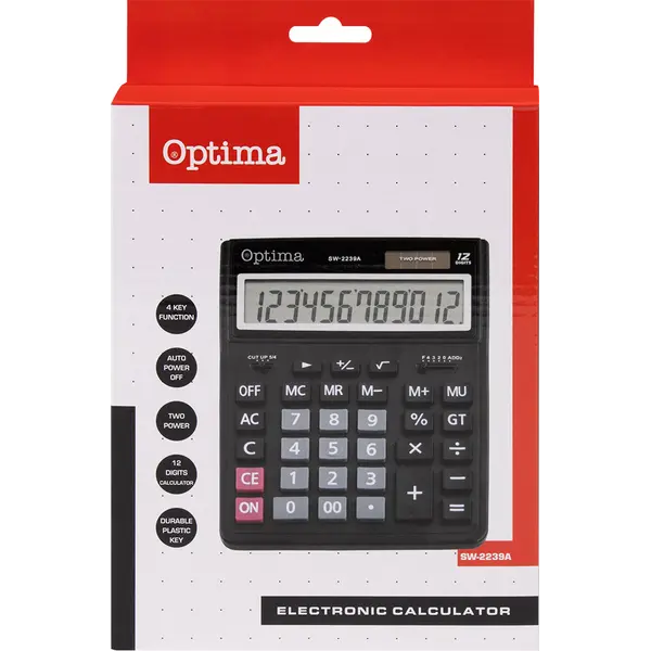 216112-EC Kalkulator OPTIMA SW-2239A veliki 12mjesta 25252 bls P30/60