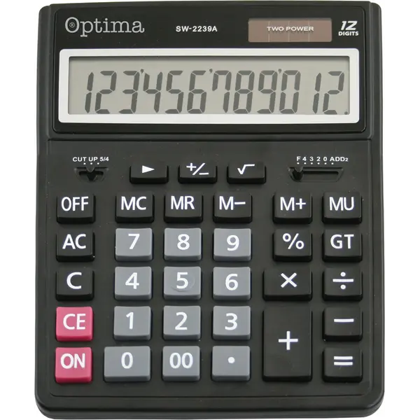 216112-EC Kalkulator OPTIMA SW-2239A veliki 12mjesta 25252 bls P30/60