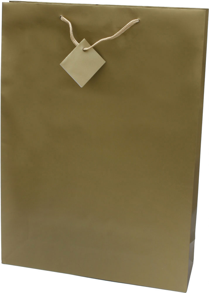 216668-EC Vrećica XL jednobojna mat zlatna 33x45,7x10,2 71714 P12/144