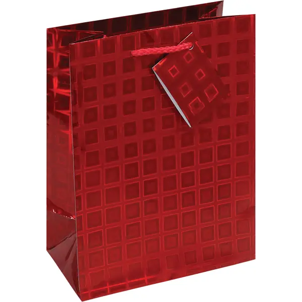 218317-EC Vrećica M hologramska crvena 17,8x22,9x9,8cm 75031 P12/288