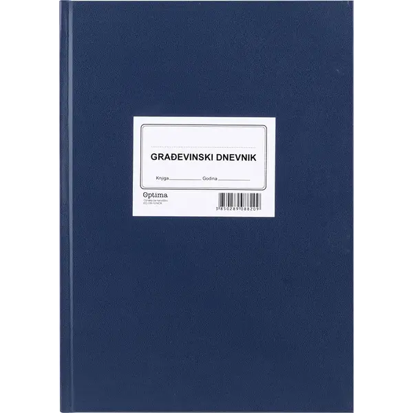 220373-EC Građevinski dnevnik TVRDI uvez EC-VIII-10/NCR num. OPTIMA P10