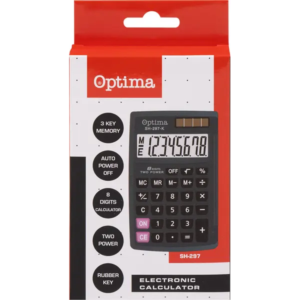 220991-EC Kalkulator OPTIMA SH-297 8 mjesta 25253 bls P100/200