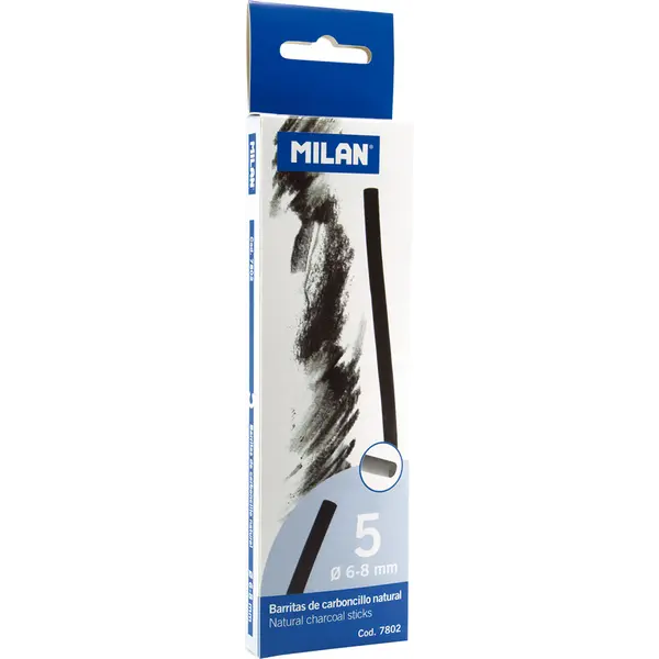 221050-EC Ugljen za crtanje prirodni MILAN 6-8mm 5/1 7802 P22