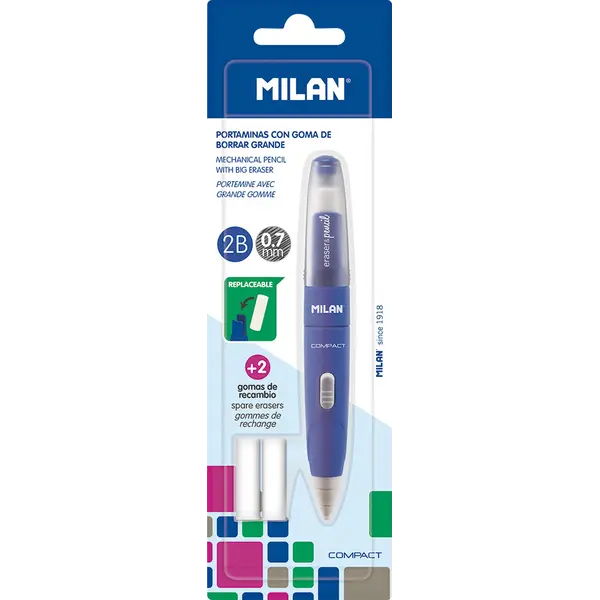 221774-EC Ol.teh. 0,7 2B+gumica MILAN COMPACT+2 refilla blister P24/144