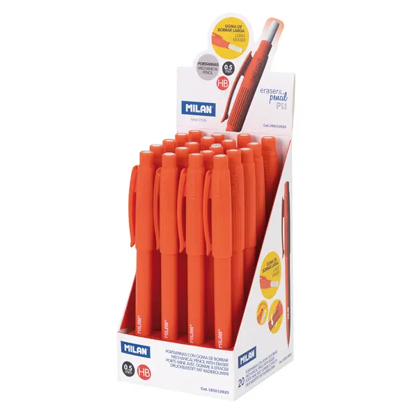 221777-EC Ol.teh. 0,5 HB+gumica MILAN PL1 "eraser&pencil" displej P20/360
