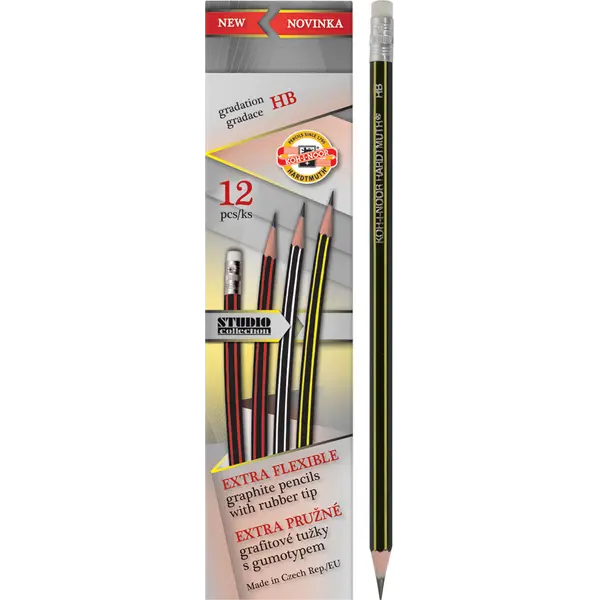 222124-EC Ol.graf.HB KOH-I-NOOR s gumicom 1397 EXTRA FLEXIBLE kom P12/144