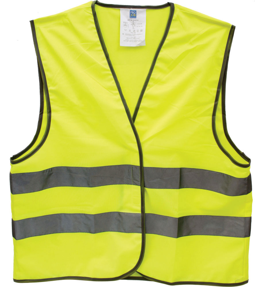 223076-EC Prsluk s reflektirajućim trakama na čičak 2XL/3XL žuti 84224X P1/96