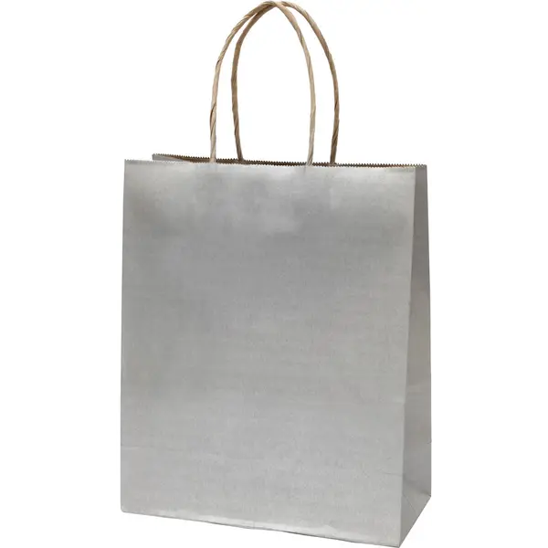 223344-EC Vrećica M natron-ručka srebrna 22x10x25cm 71438 P10/250
