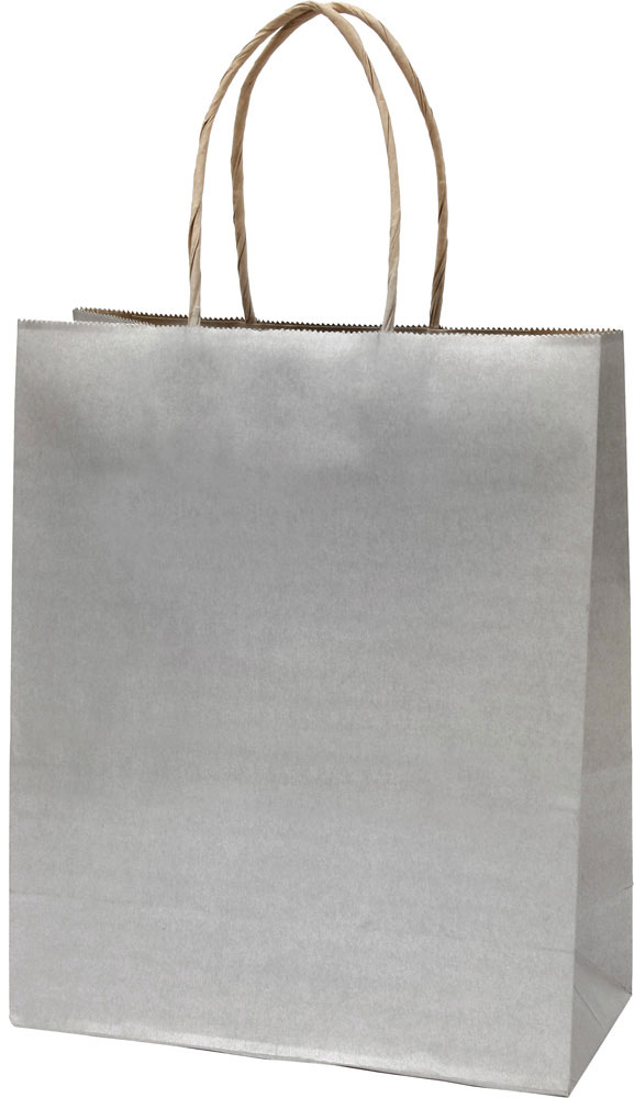 223344-EC Vrećica M natron-ručka srebrna 22x10x25cm 71438 P10/250