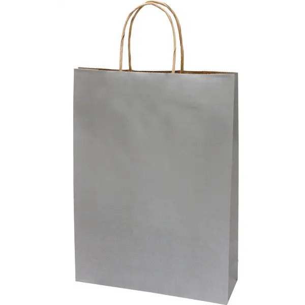 223346-EC Vrećica L natron-ručka srebrna  26x8x35cm 71439 P10/250