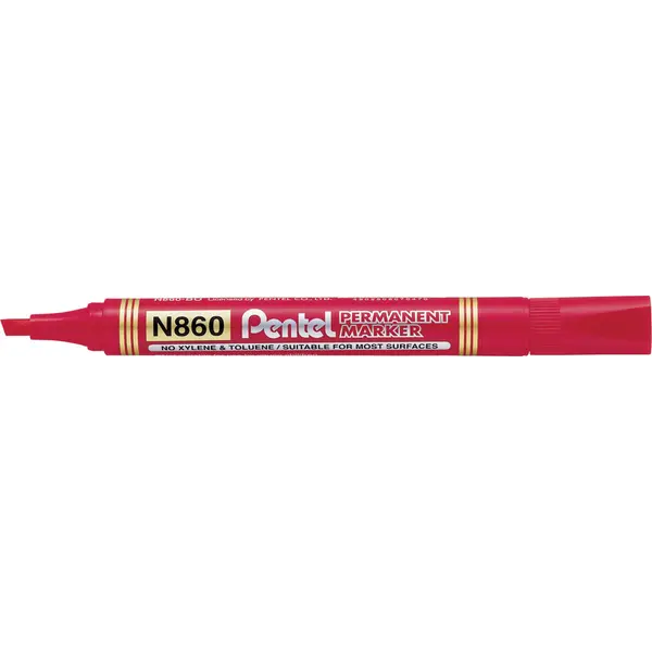 223527-EC Marker perm. PENTEL N860-B crveni kosi vrh P12/576