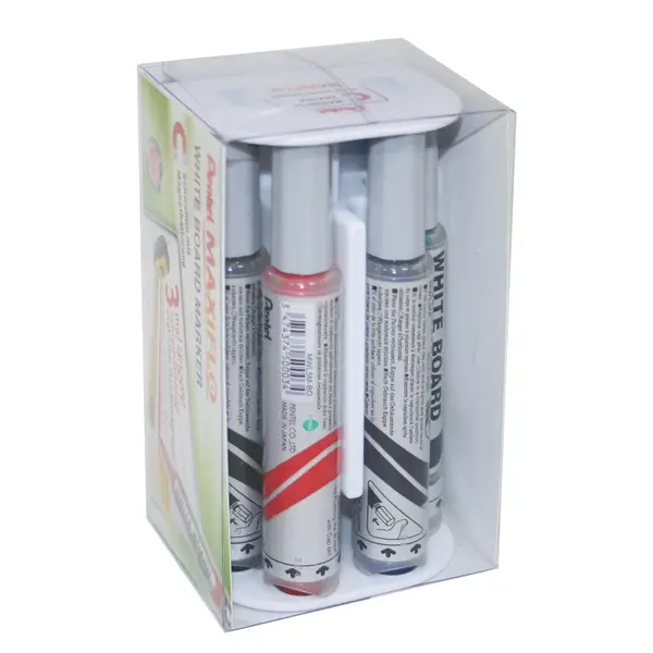 223555-EC Marker za ploču set PENTEL Maxiflo 4/1+brisač MWL5M-4N okrugli vrh P1/64