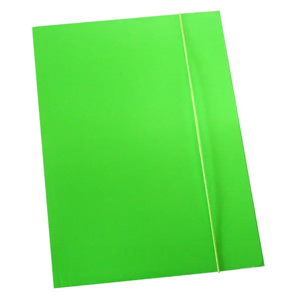 224424-EC Fascikl kartonski/lak s gumicom 600gr OPTIMA fluo zeleni 60677 P50