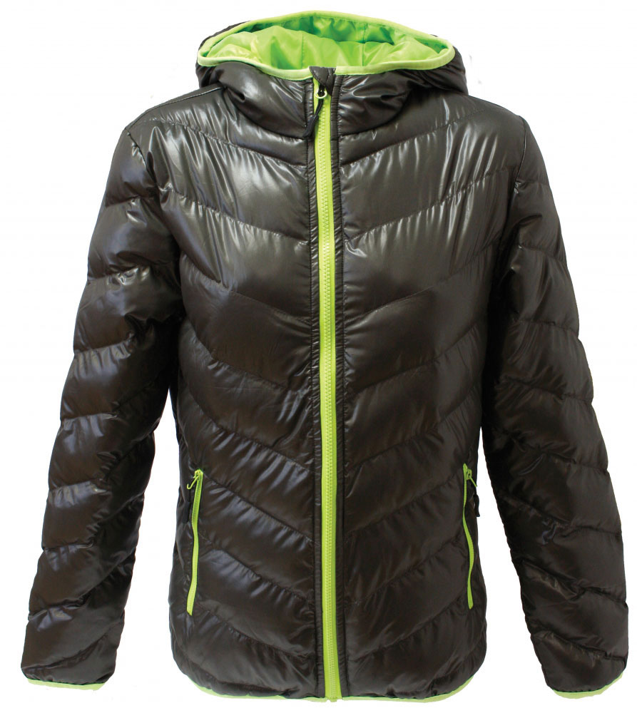 224923-EC Jakna Light Padded ženska t.sivo/zelena M P1/15