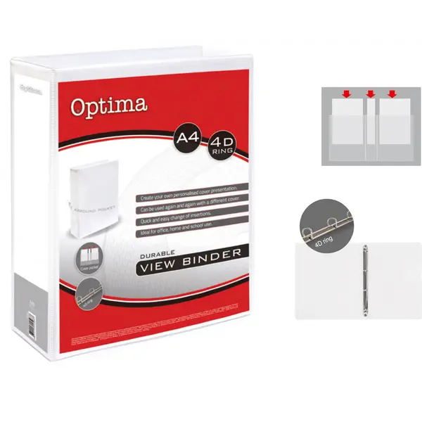 225260-EC Mapa prospekt A4-50mm 4R bijela/folija OPTIMA 24512 P12/48