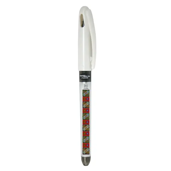 227653-EC Gel pen 0,7 PENTEL EnerGel Tradio Ethno Croatia Ravni Kotari bijela