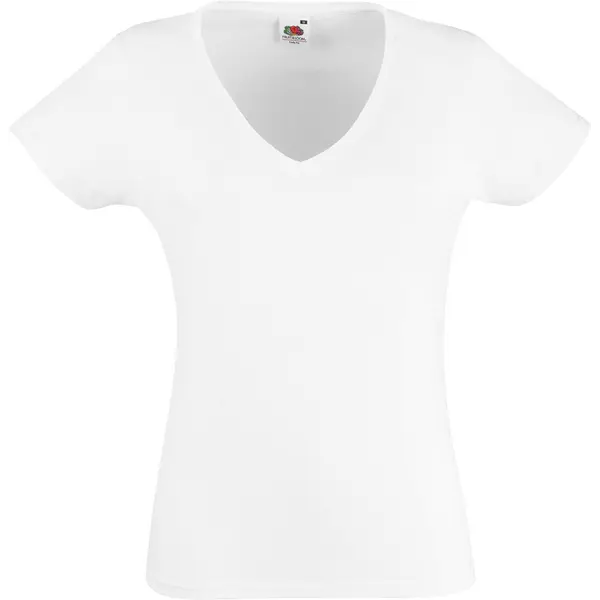 228621-EC Majica FOL T-shirt KR Lady-fit Valeuw. V-neck 165g bijela XL P36