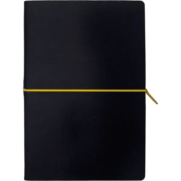 228723-EC Notes PORTOFINO BLACK A5 14x21 crno-žuti 991.016.40 P1/20