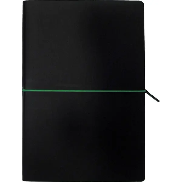 228724-EC Notes PORTOFINO BLACK A5 14x21 crno-zeleni 991.016.50 P1/20