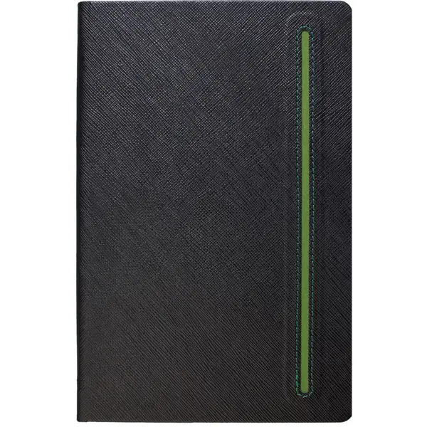 228728-EC Notes TEXTURE BLACK A5 14x21 crno-zeleni 991.014.50 P1/20