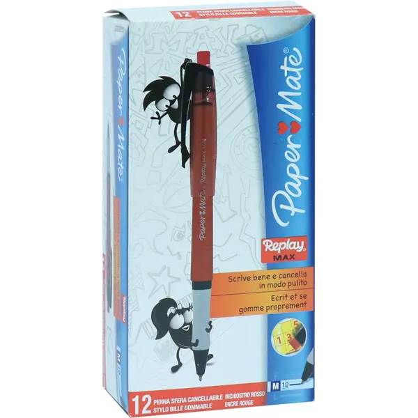 230063-EC Ol.kem. PAPER MATE REPLAY MAX crvena 0835210 NETTO