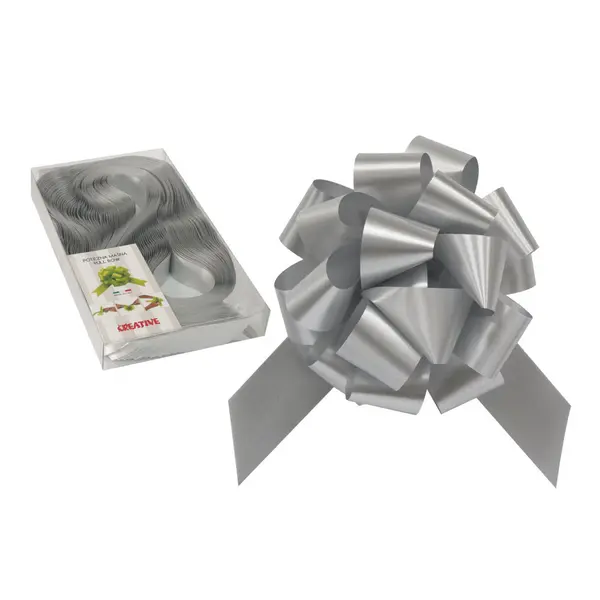 230330-EC Mašna potezna 31mm mat srebrna 30 kom u pvc kutiji P30/300