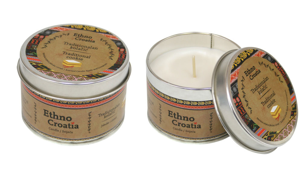 230505-EC Svijeća mirisna 115g Tradicionalan kolačić Ethno Croatia P36